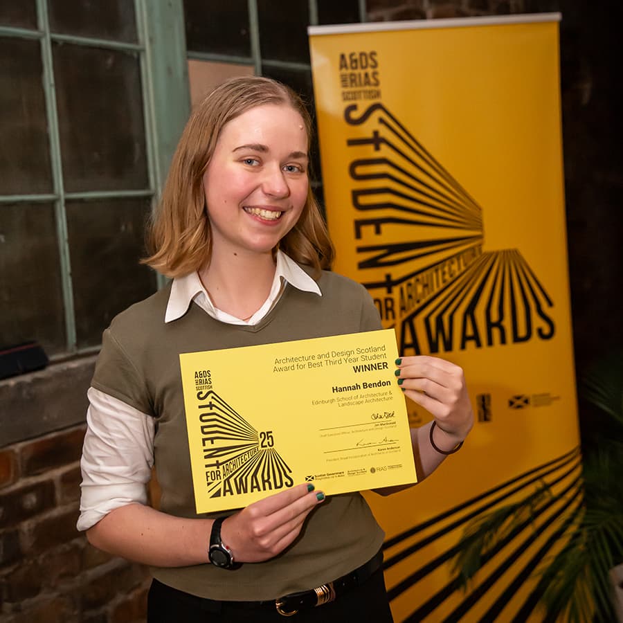 Hannah Bendon Honoured at Prestigious Scottish Architecture Awards